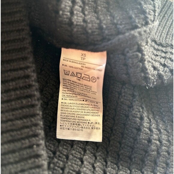 Women's Banana Republic Factory Black Open Stitch Preppy Sweater Vest Size XS - Picture 6 of 6